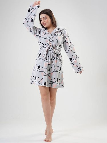 Szlafrok damski polarowy z kapturem ciepły Vienetta S na Arena.pl