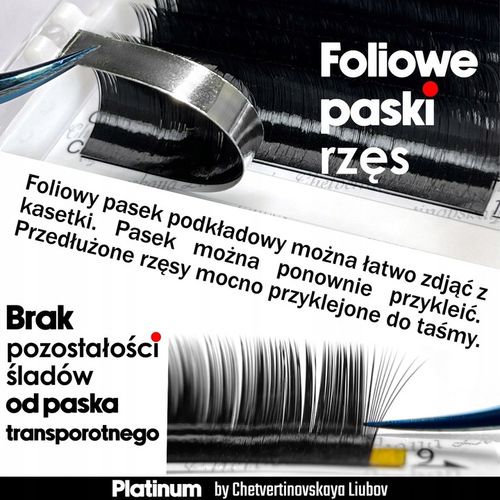 Rzęsy do przedłużania ciemnobrązowe 0,10 Skręt J 8-15mm PLATINUM na Arena.pl