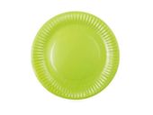 Talerzyki, jednokolorowe VP, zielone, 18 cm, 6 szt.
