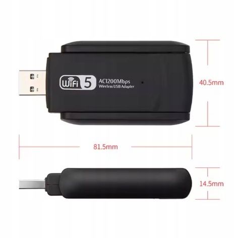 ADAPTER WI-FI KARTA SIECIOWA USB 3.0 1300Mbps ANTENA ZEWNĘTRZNA WIFI na Arena.pl