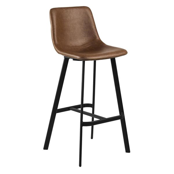 Stołek barowy Oregon PU brandy loftowy zdjęcie 1