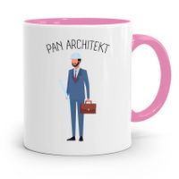 Kubek Różowy Architekta Pan Architekt Prezent Z Nadrukiem Ze Zdjęciem