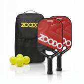 rakiety do pickleball zoodo p8 smile red + (4 piłki, torba) usapa