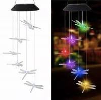 Solarne ważki dzwonki lampki ogrodowe LED owady dzwoniące na wietrze