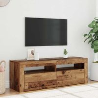Szafka pod TV z oświetleniem LED, stare drewno, 120x35x40 cm