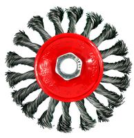 Szczotka druciana boczna GEKO 125 mm M14 drut skręcany