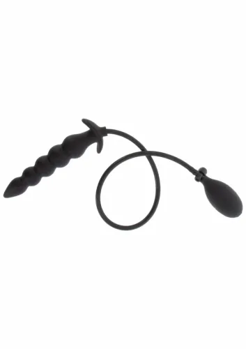 extreme inflatable ribbed plug advance silikonowy, pompowany, czarny na Arena.pl