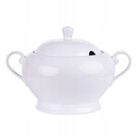 WAZA DO ZUPY BIAŁA PORCELANOWA 2,5L WAZA Z POKRYWKĄ DO ROSOŁU STOŁOWA