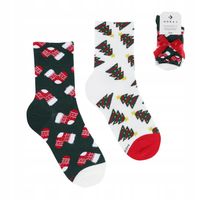 MORAJ Skarpety Świąteczne 2-PARY PREZENT 35-38