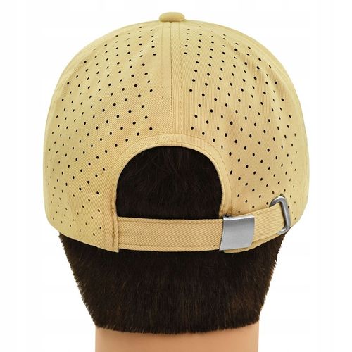 CZAPKA z Daszkiem Bejsbolówka Oddychająca Głęboka BEŻOWA Pako Jeans na Arena.pl