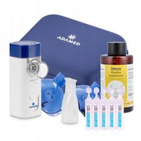 NEBULIZATOR INHALATOR ADAMED PULINNO AIRPRO + NACL i ZABŁOCKA 125ML GRATIS
