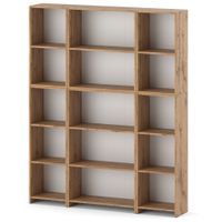 Regał Na Książki 150cm Nowoczesny Pojemny Słupek Na Zabawki Dąb Wotan