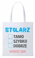 Dla Stolarza Na Prezent Torba Eco Biała Shopper Z Nadrukiem Ze Zdjęciem