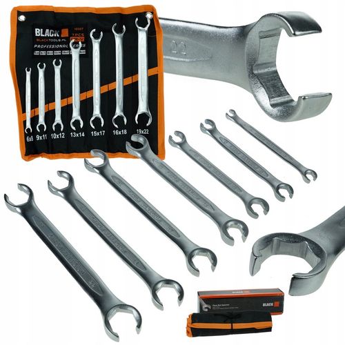 KLUCZE półotwarte OCZKOWE DO PRZEWODÓW ZESTAW 6-22MM 7EL KluczeCRV VANADIUM na Arena.pl