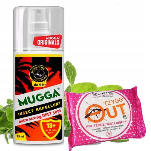 Mugga Strong spray 50% DEET 75 ml odstraszacz na komary i kleszcze ORYGINAŁ na Arena.pl