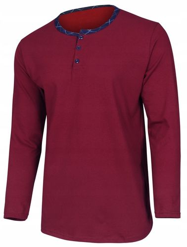 BAWEŁNIANA PIŻAMA MĘSKA DŁUGI RĘKAW KLASYCZNA KRATA na Arena.pl