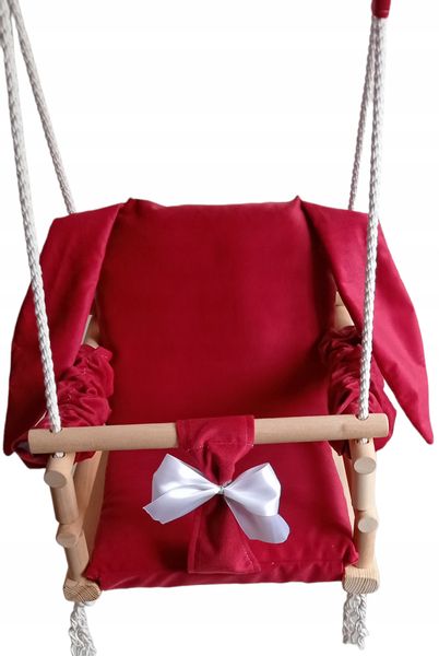 HUŚTAWKA 3w1 DLA DZIECI KRÓLIK dom ogród CZERWONY zdjęcie 1