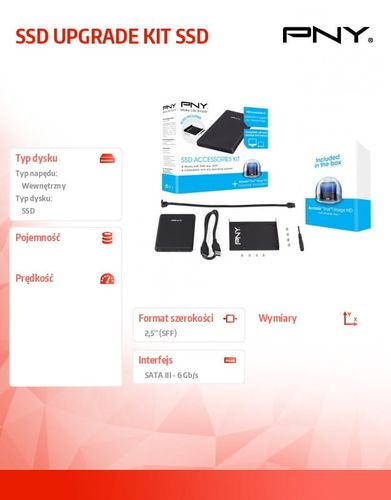 PNY SSD KIT 2,5''SATA3 P-91008663-E-KIT na Arena.pl