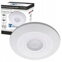 CZUJNIK RUCHU SUFITOWY ULTRA PŁASKI LED PIR CZUJKA ZMIERZCHU 360°