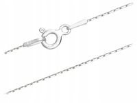 Krótki Srebrny Cienki Klasyczny Damski Łańcuszek Cardano 0,5mm Choker 32 cm