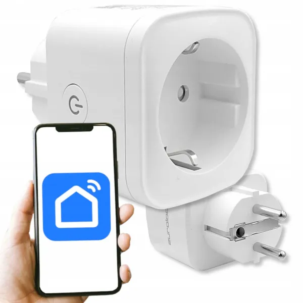 Wtyczka smart gniazdko inteligentne wifi tuya programator timer watomierz zdjęcie 1