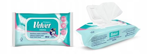 Velvet papier toaletowy nawilżany INTIMA 16 szt na Arena.pl
