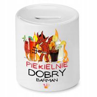 Skarbonka Dla Barmana Piekielnie Dobry Barman Z Nadrukiem Ze Zdjęciem