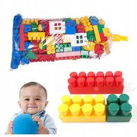 DUŻE Polskie KLOCKI konstrukcyjne dla dzieci od 2 lat HEMAR K3 ok.100 el