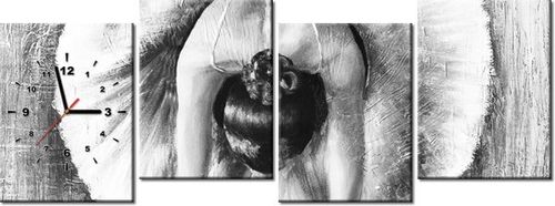 45CM 120CM ZEGAR 4 ELEM BALETNICA CZERNI BIELI ŚCIENNY na Arena.pl