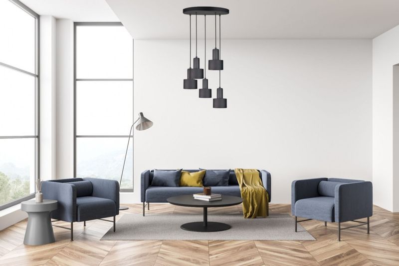 Lampa wisząca 5xE27 LUCE BLACK zdjęcie 2