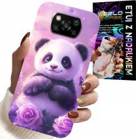 ETUI DO XIAOMI POCO X3 - SŁODKA PANDA WZORY DLA DZIECI + SZKŁO