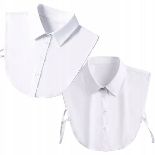 KOŁNIERZ Z ZAPIĘCIEM BIAŁA FAŁSZYWA DAMSKA KOSZULA BIAŁY KOŁNIERZYK na Arena.pl