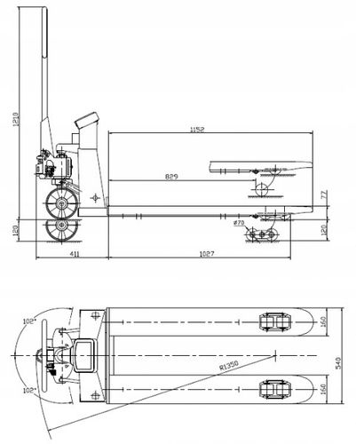 Wózek paletowy paleciak z wagą Holzmann HUB25KG 2500kg konstrukcja sta na Arena.pl