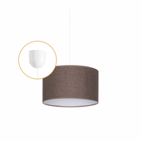 Lampa wisząca ABAŻUR 20cm OPRAWA WISZĄCA 1xE27 BRĄZOWA biały kabel ŻYRANDOL