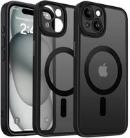 Etui WZMACNIANE 360° MATT CASE do MAGSAFE + Szkło 9H do Iphone 15