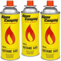 3 x GAZ KARTUSZ NABÓJ DO KUCHENKI WKŁAD 400ML 220G ZABEZPIECZNIE CRV