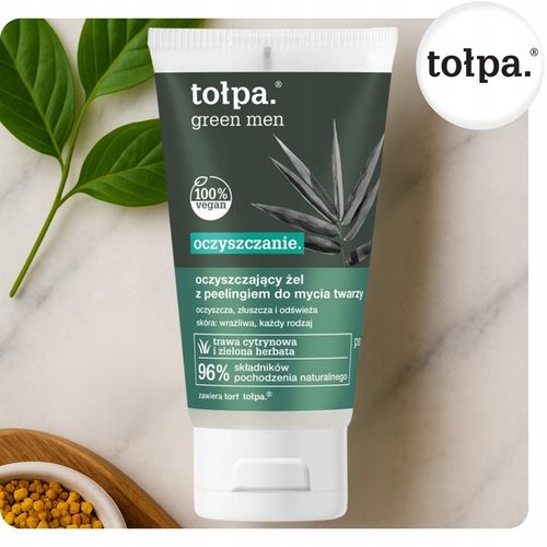 Oczyszczający Żel z Peelingiem do Mycia Twarzy Męski Green Men 150 ml Tołpa na Arena.pl