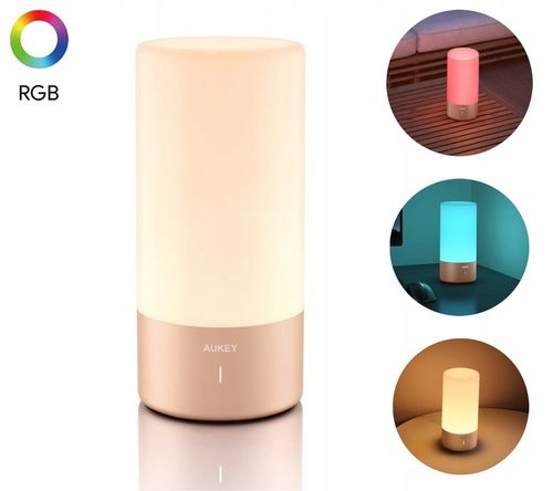 AUKEY LT-T6 Rose Gold LAMPKA NOCNA STOŁOWA RGB LED DOTYKOWA na Arena.pl