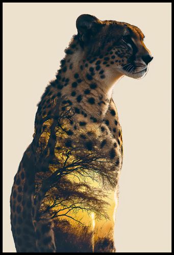 Plakat 67,5x100cm Gepard Duch Sawanny na Arena.pl