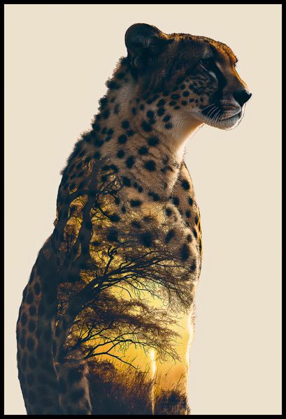 Plakat 67,5x100cm Gepard Duch Sawanny zdjęcie 2