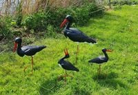 Figura ozdobna RODZINA BOCIANÓW ogrodowa