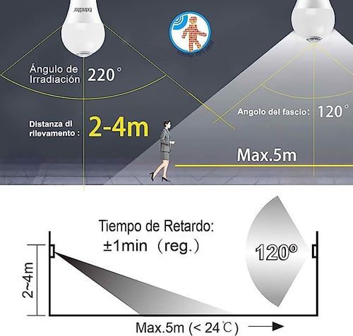 Żarówka LED z czujnikiem podczerwieni E27 7W 6500K na Arena.pl