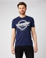 WRANGLER SS ROUND LOGO TEE MĘSKI T-SHIRT NAVY W7MPD3114 M