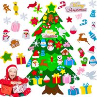 Choinka FILC filcowa dla dzieci duża Boże Narodzenie + ozdoby na rzepy DIY