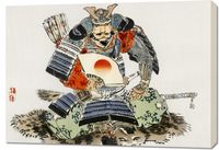 Obraz 100x70cm Samurai, Kōno Bairei Japoński Vintage do Salonu