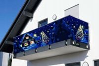 Osłona balkonowa Świąteczna dekoracja balkonu