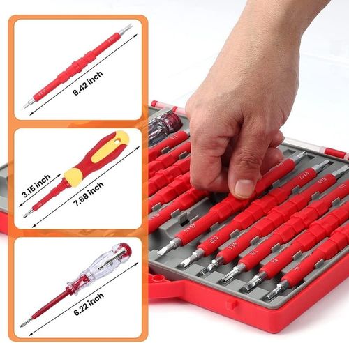 ZESTAW WKRĘTAKÓW ŚRUBOKRĘTY IZOLOWANE 25 rozmiarów + WALIZKA DLA na Arena.pl