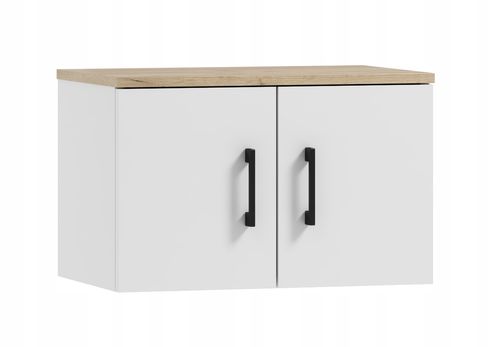 Szafka łazienkowa nad pralkę NERO 60 biały/dąb craft złoty (W3) na Arena.pl