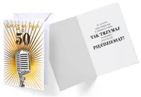 Kartka Okolicznościowa na 50 Urodziny - Mikrofon