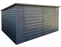 Schowek - Domek ogrodowy 4x3m - Brama dwuskrzydłowa - antracyt  ID782